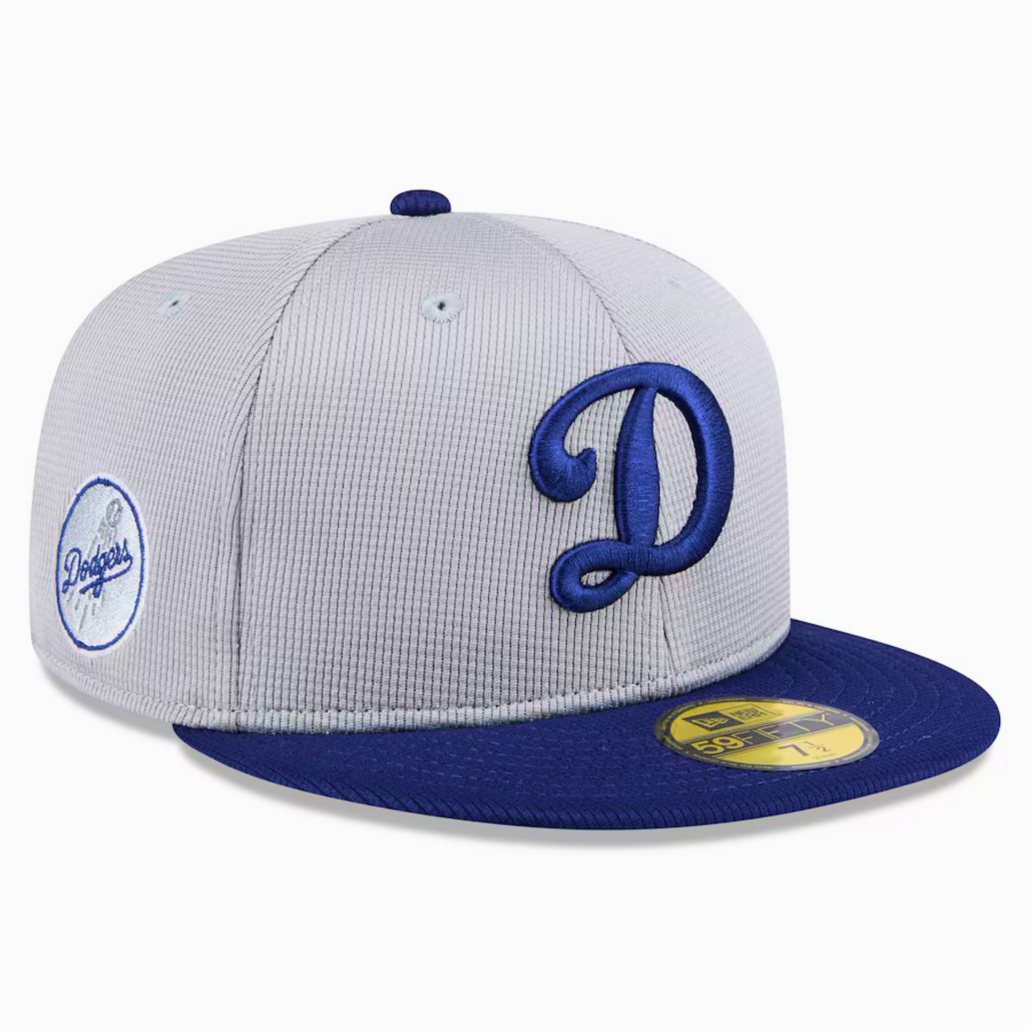Men's Los Angeles Dodgers New Era Gray/Royal 2025 Batting Practice 59FIFTY Fitted Hat