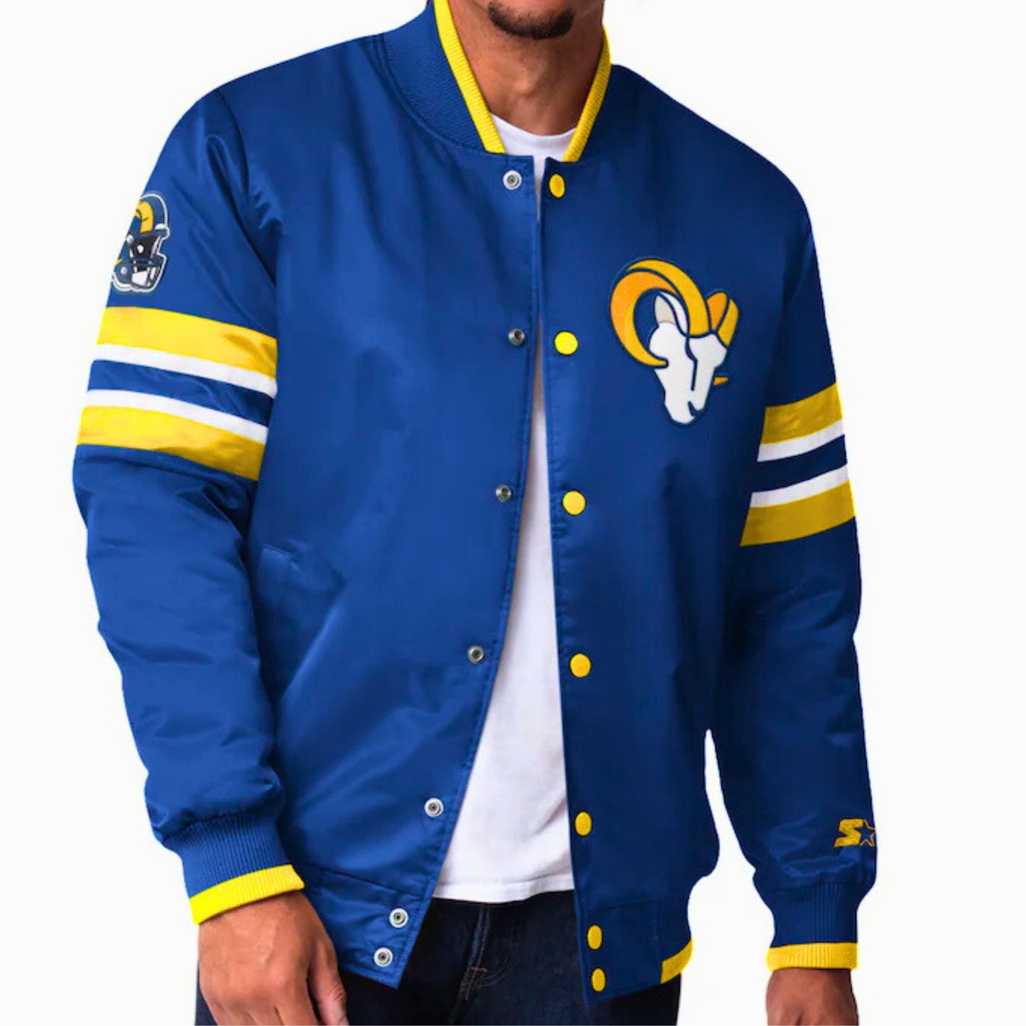 Men's Los Angeles Rams Starter Scout I Full-Snap Varsity Jacket