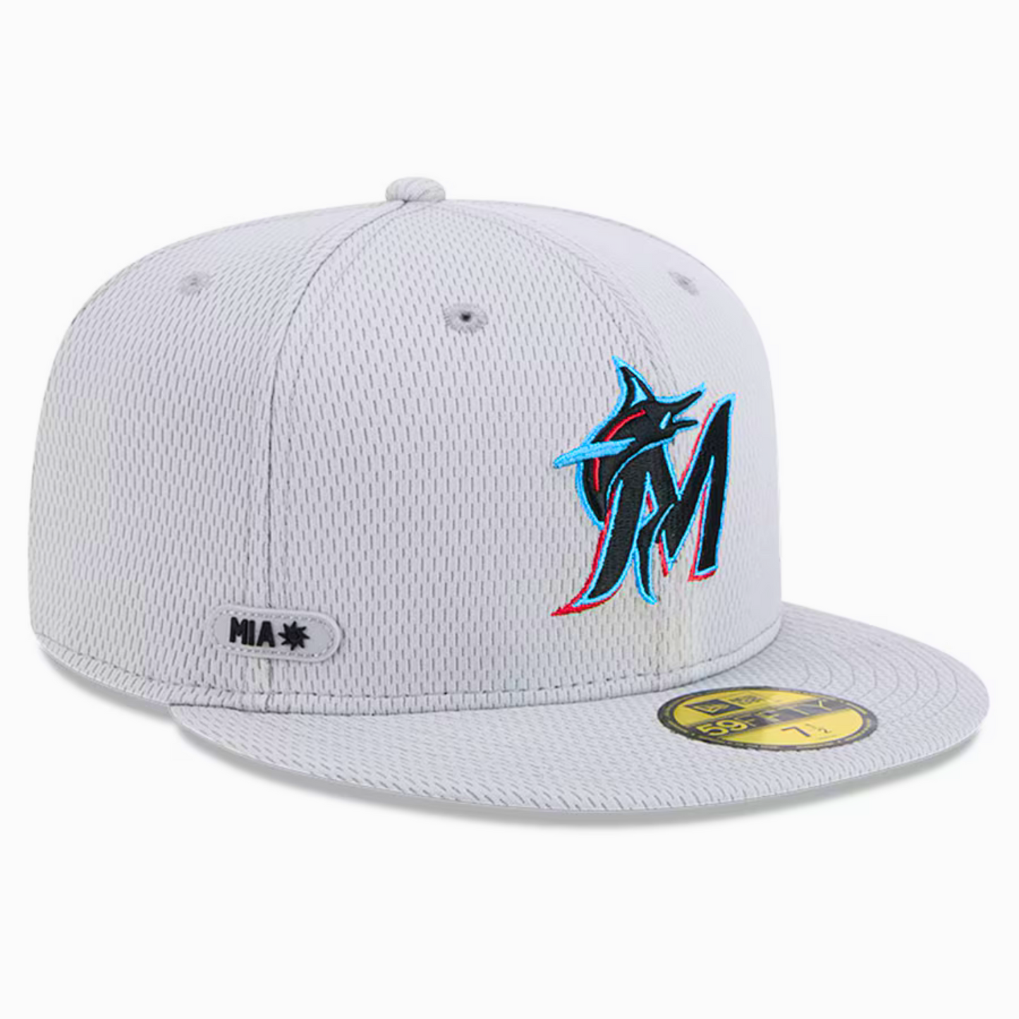 Men's Miami Marlins New Era Gray 2025 MLB Clubhouse 59FIFTY Fitted Hat