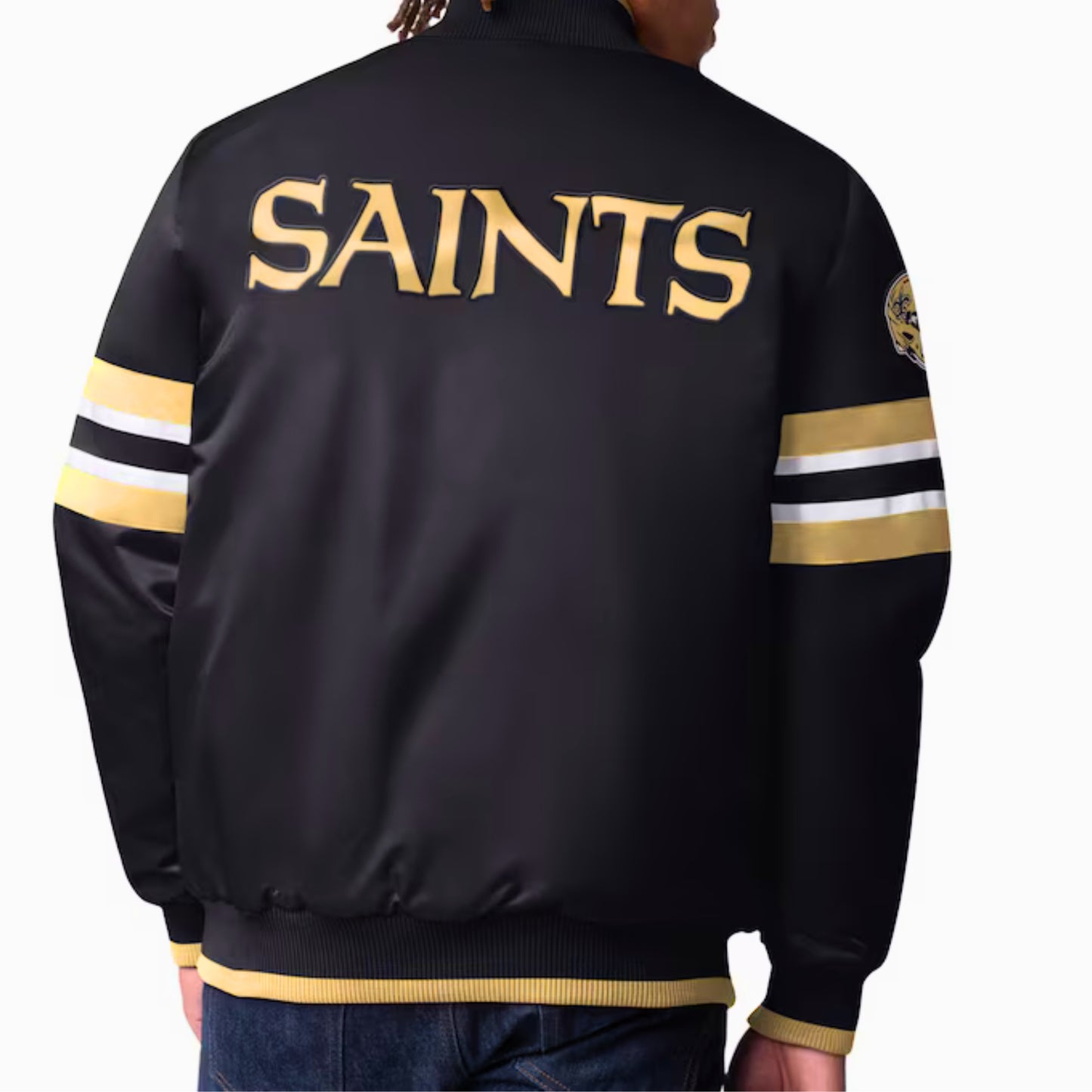 Men's New Orleans Saints Starter Scout I Full-Snap Varsity Jacket