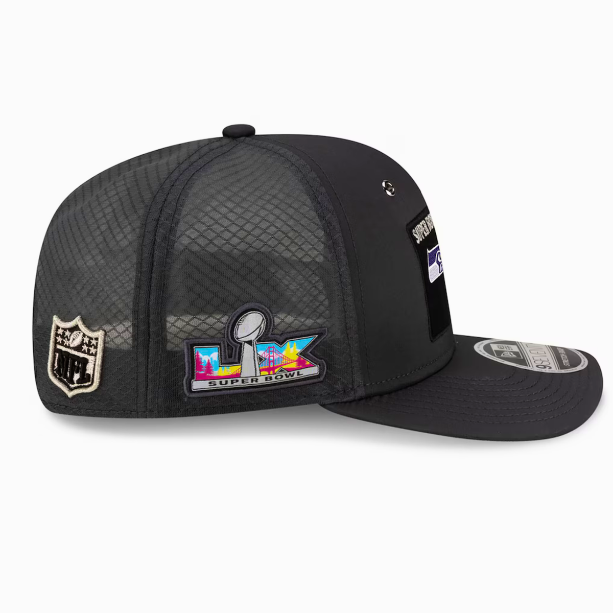 Men's New Era Charcoal Seattle Seahawks Super Bowl LX Opening Night 9SEVENTY Adjustable Hat