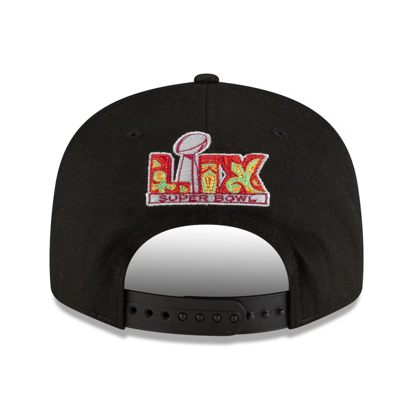 Philadelphia Eagles Men's New Era Black Super Bowl LIX Tarmac Split Panel 9FIFTY Snapback Hat