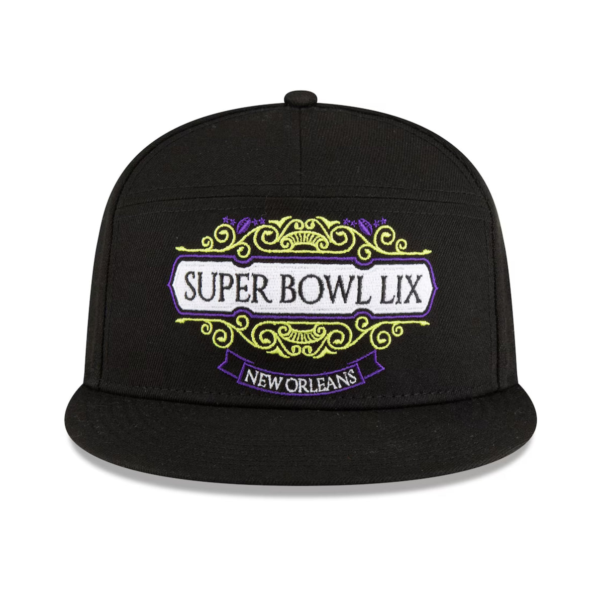 Men's Kansas City Chiefs New Era Black Super Bowl LIX Tarmac Split Panel 9FIFTY Snapback Hat