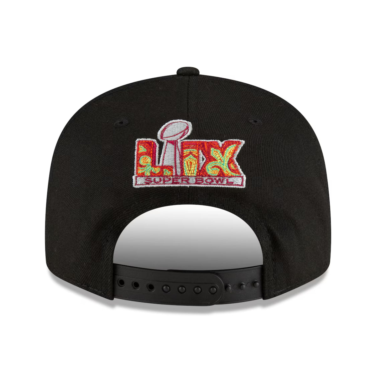 Men's Kansas City Chiefs New Era Black Super Bowl LIX Tarmac Split Panel 9FIFTY Snapback Hat