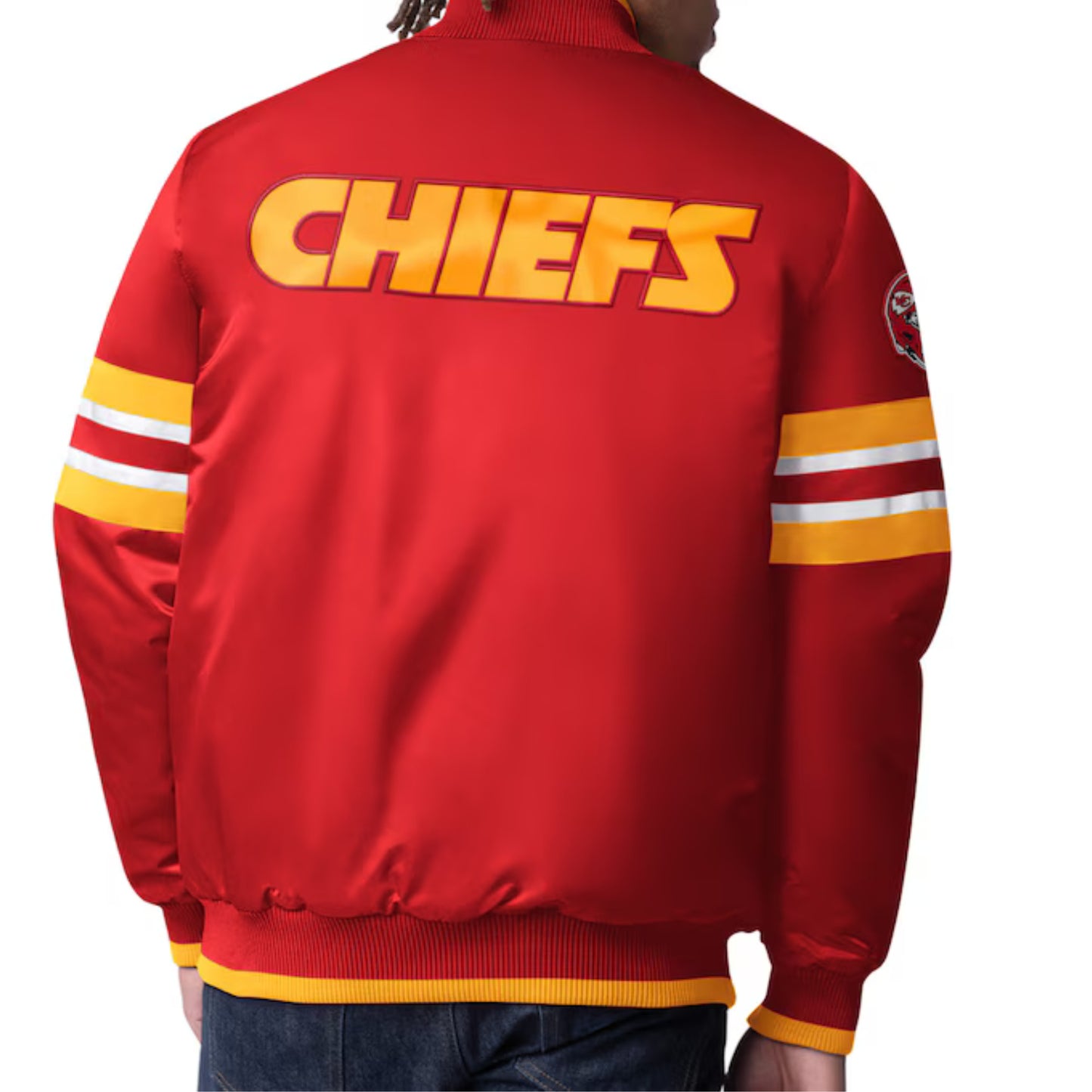 Men's Kansas City Chiefs Starter Red Scout I Full-Snap Varsity Jacket