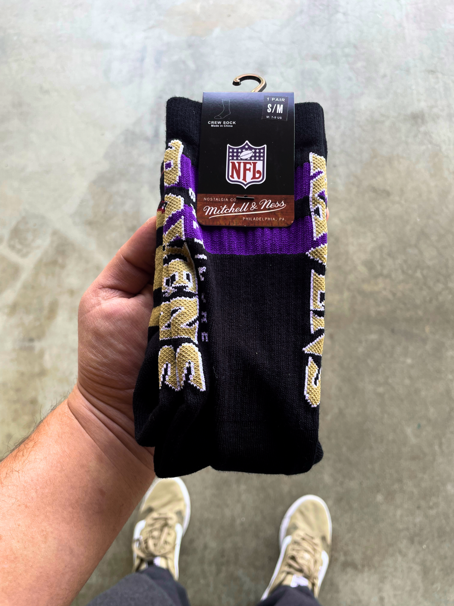 Baltimore Ravens Mitchell & Ness Socks