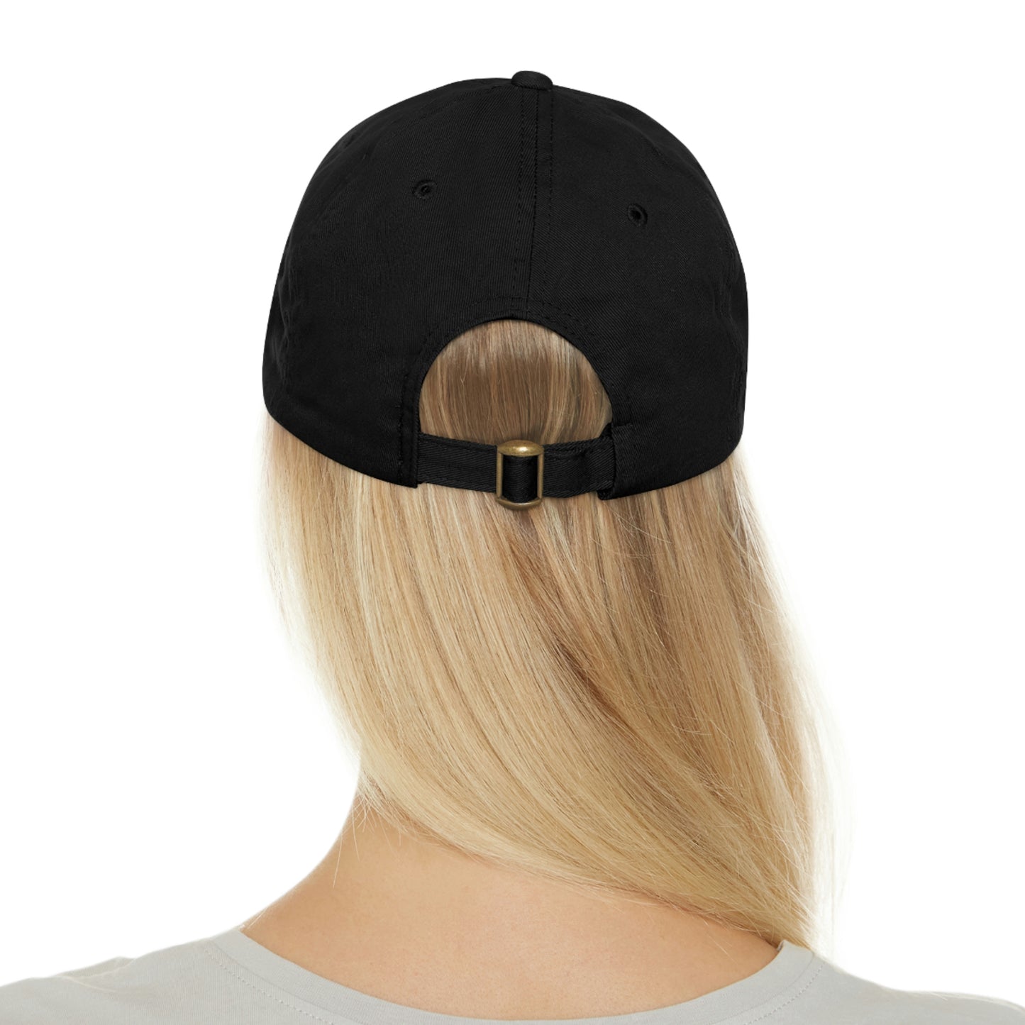 USA Brown Leather Patch (square) Dad Hat