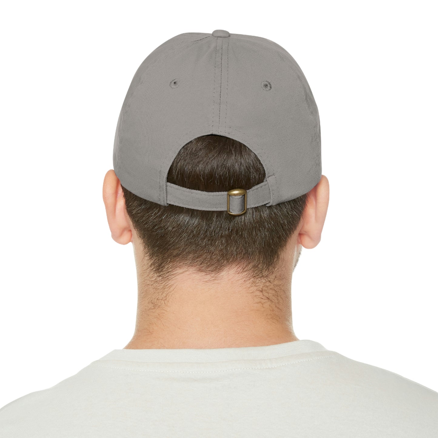 USA Brown Leather Patch (square) Dad Hat