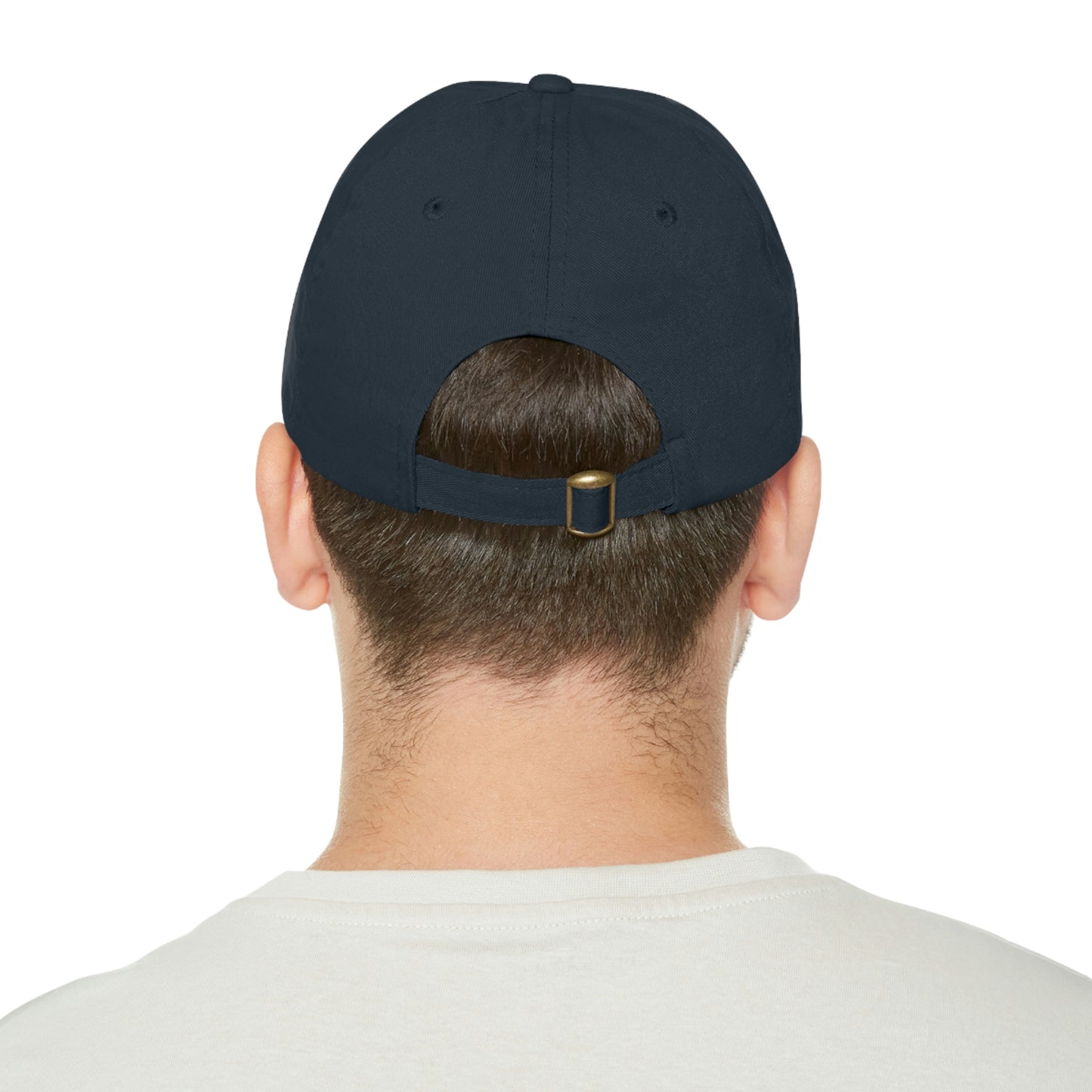 USA Brown Leather Patch (square) Dad Hat