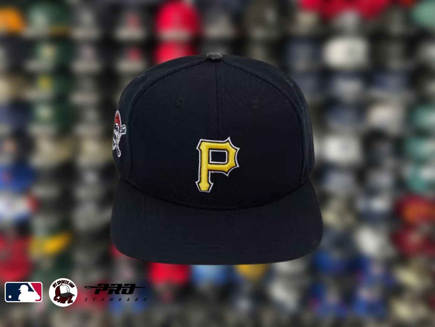 Men's Pittsburgh Pirates Pro Standard White/Black Logo Snapback Hat