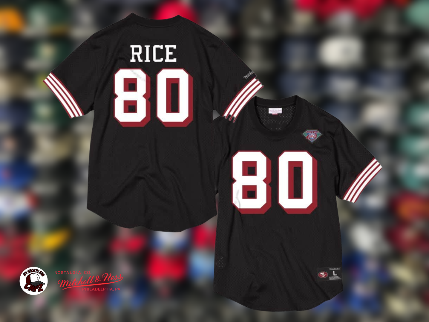 San Francisco 49ers Jerry Rice NFL Mitchell & Ness Throwback BP Mesh J