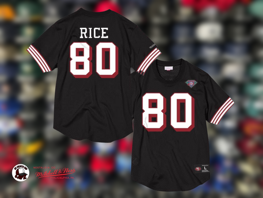 San Francisco 49ers Jerry Rice NFL Mitchell & Ness Throwback BP Mesh Jersey