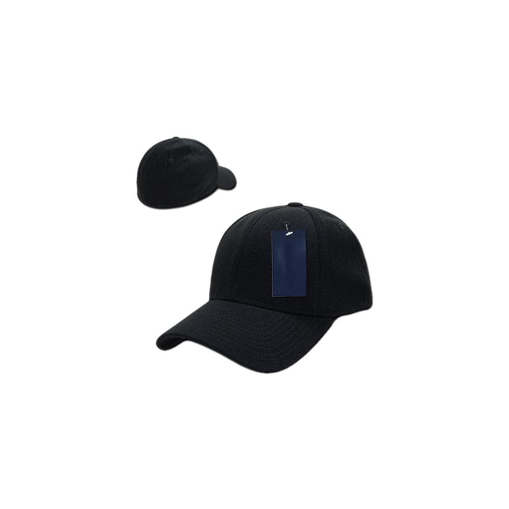Black Cotton Flex Hat