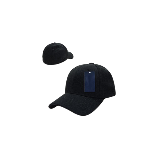 Black Cotton Flex Hat