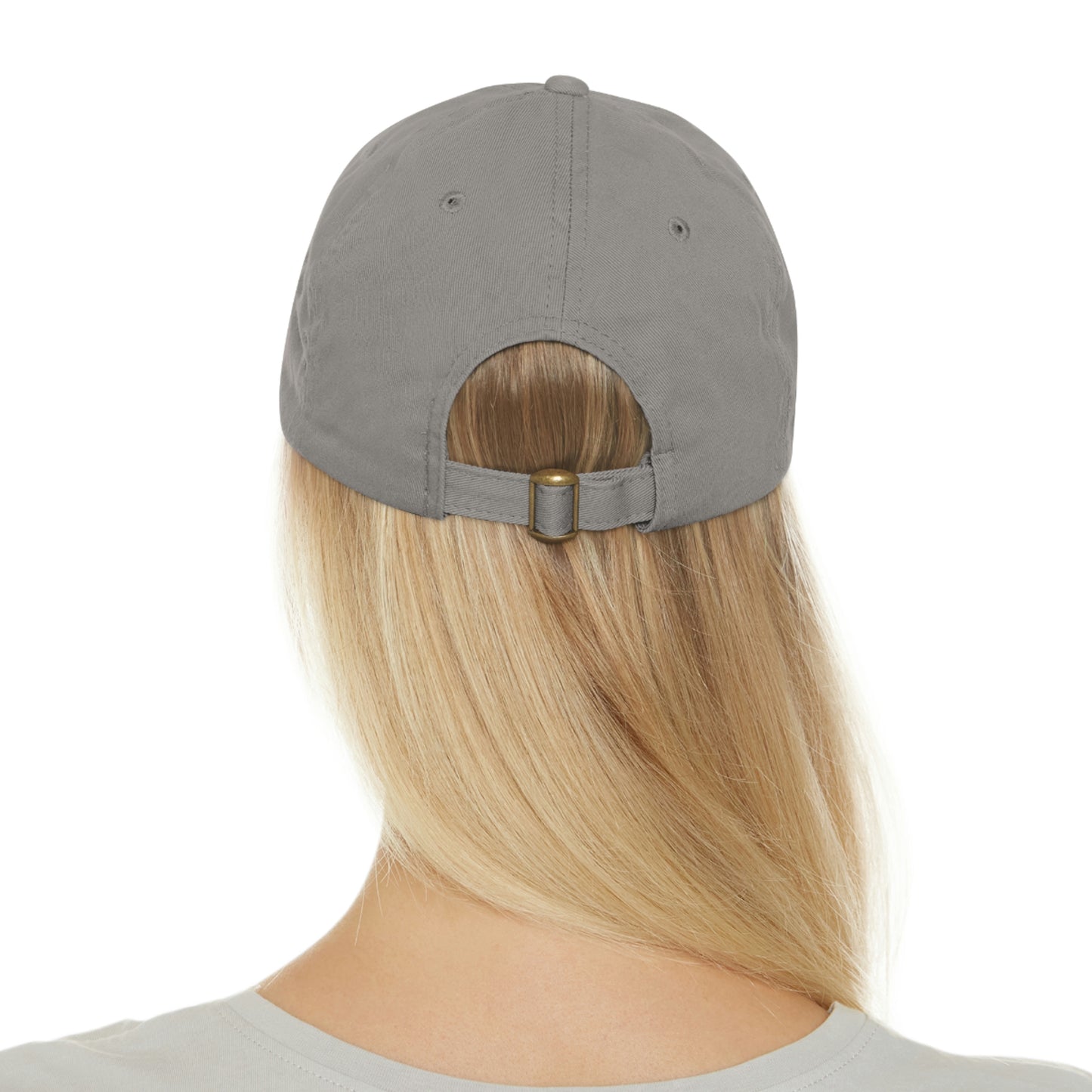 USA Brown Leather Patch (square) Dad Hat