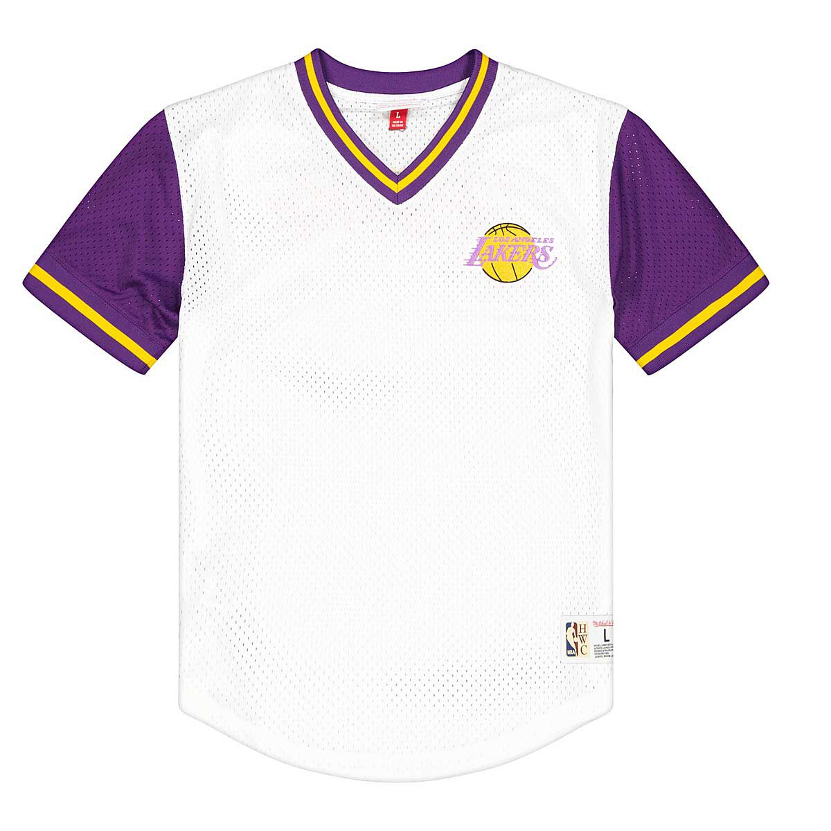 ミッチェルアンドネス LA LAKERS MESH V-NECK-