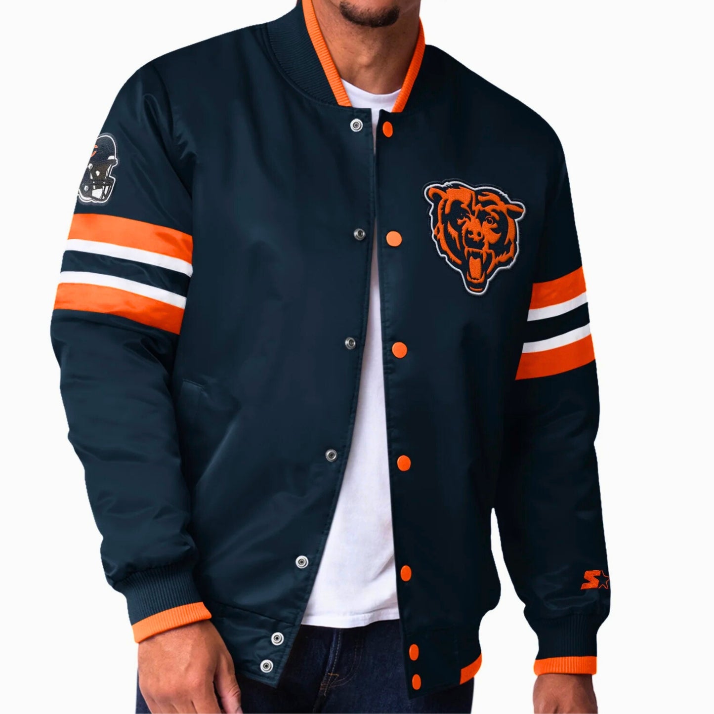 Men's Chicago Bears Starter Scout I Full-Snap Varsity Jacket