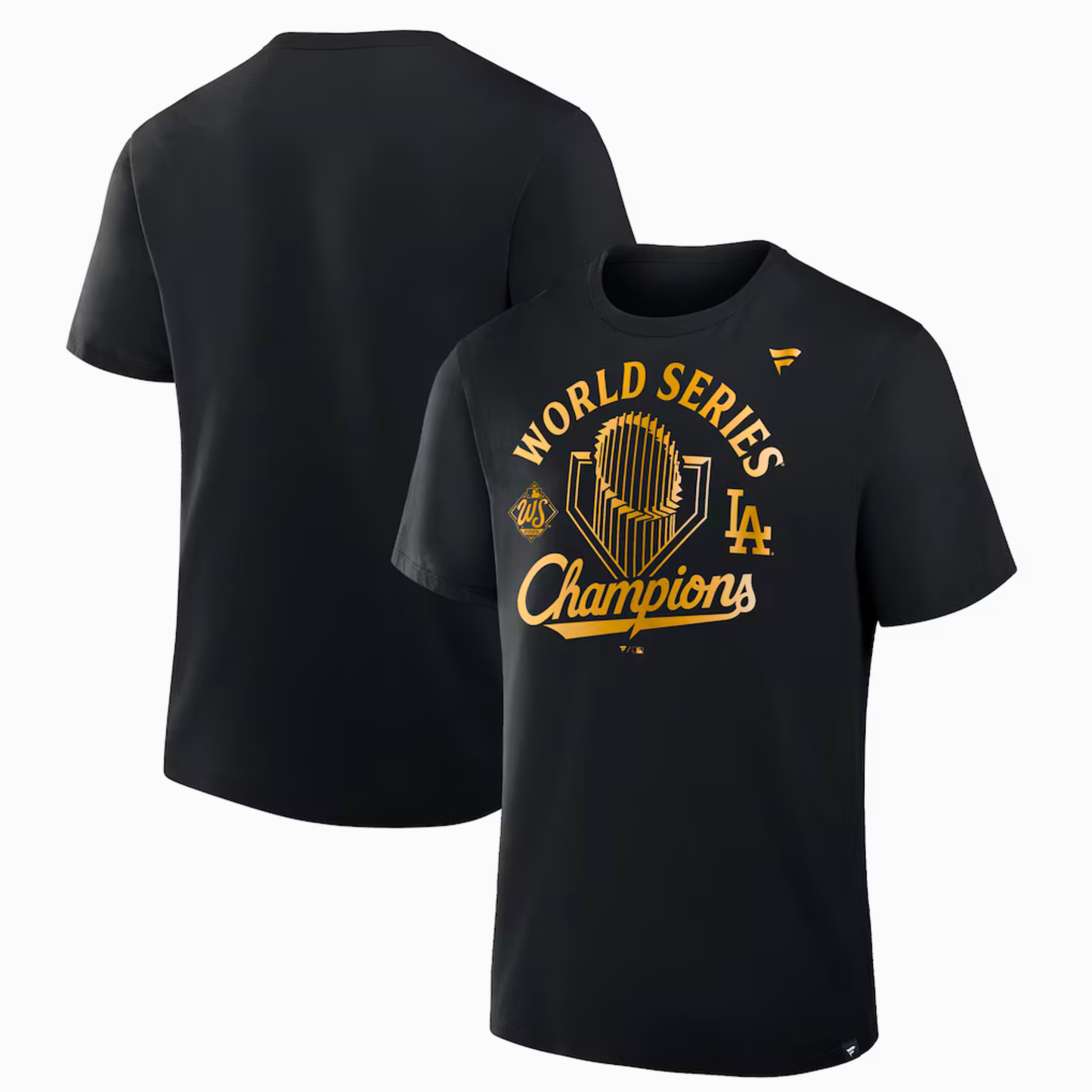 Men's Los Angeles Dodgers Fanatics Black 2025 World Series Champions Locker Room Parade T-Shirt