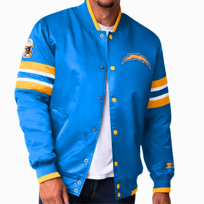 Men's Los Angeles Chargers Starter Scout I Full-Snap Varsity Jacket