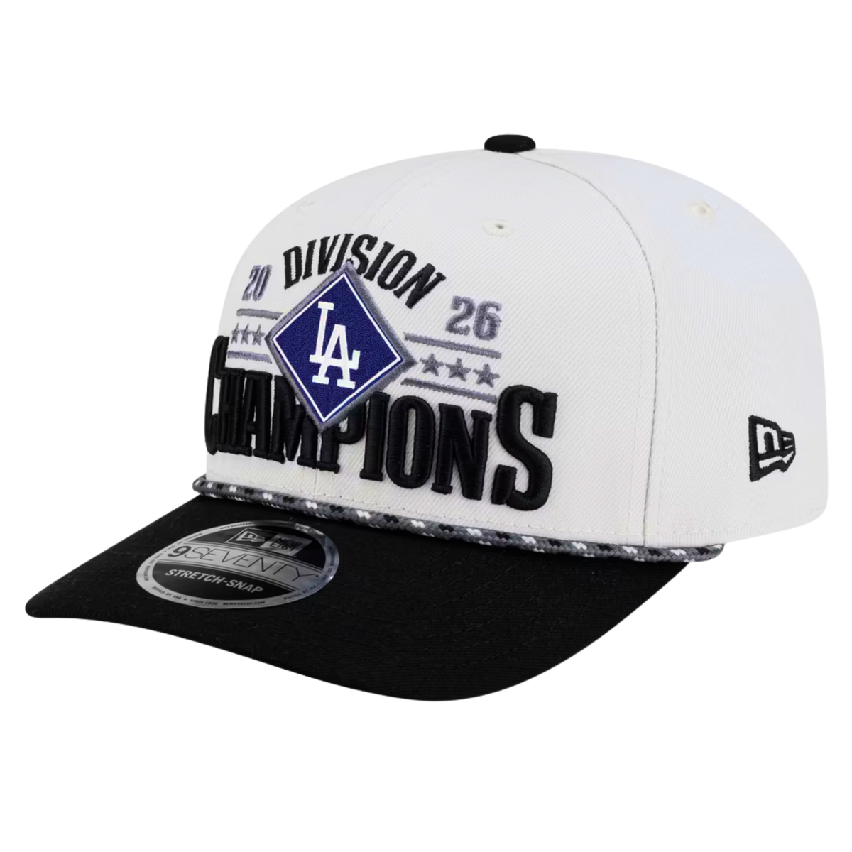 Los Angeles Dodgers New Era 2026 NL West Division Champions Locker Room 9SEVENTY Adjustable Hat - Natural/Black