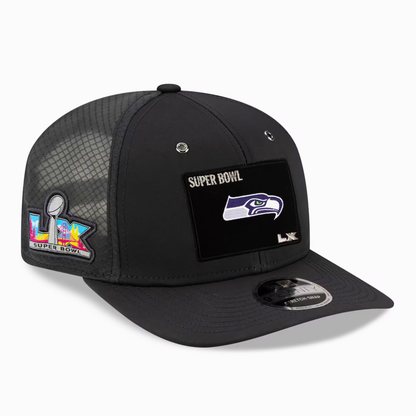 Men's New Era Charcoal Seattle Seahawks Super Bowl LX Opening Night 9SEVENTY Adjustable Hat