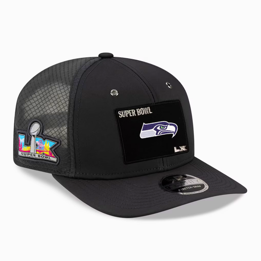 Men's New Era Charcoal Seattle Seahawks Super Bowl LX Opening Night 9SEVENTY Adjustable Hat