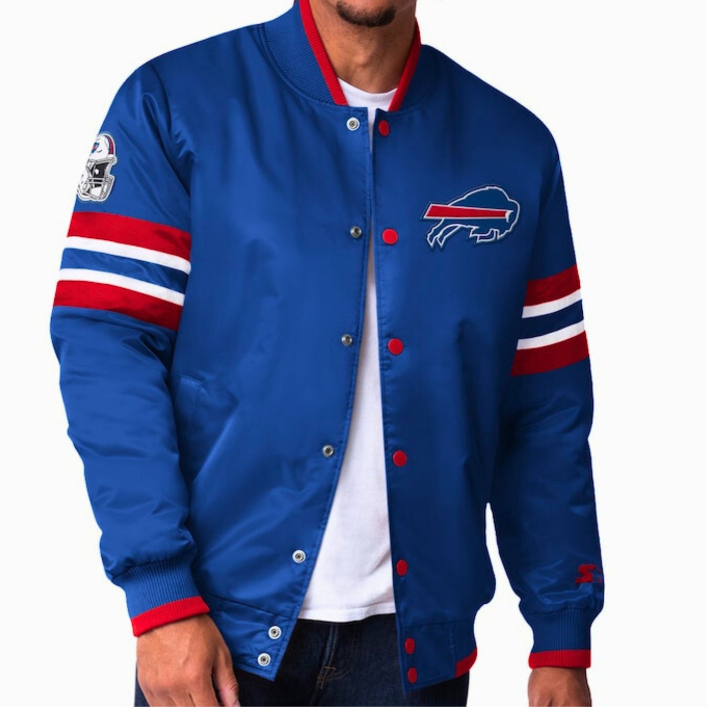 Men's Buffalo Bills Starter Scout I Full-Snap Varsity Jacket