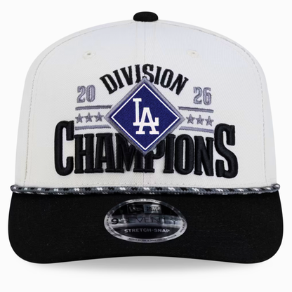 Los Angeles Dodgers New Era 2026 NL West Division Champions Locker Room 9SEVENTY Adjustable Hat - Natural/Black