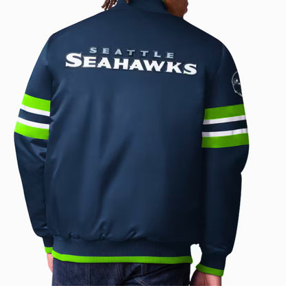 Men's Seattle Seahawks Starter Scout I Full-Snap Varsity Jacket