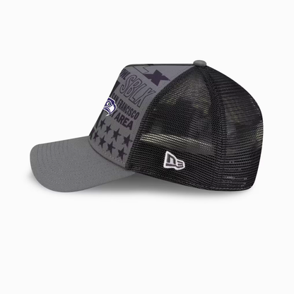 Men's New Era Charcoal Seattle Seahawks Super Bowl LX 9FORTY A-Frame Trucker Adjustable Hat