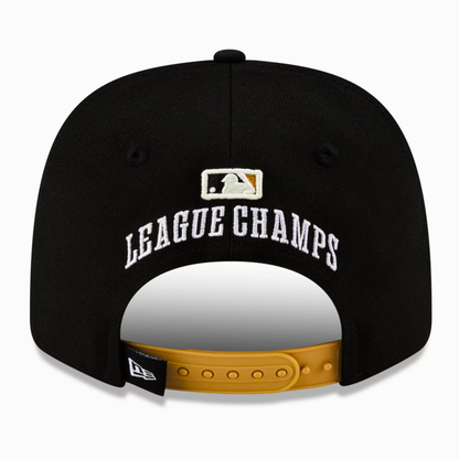 Men's Los Angeles Dodgers New Era Black 2025 National League Champions Locker Room 9SEVENTY Adjustable Hat