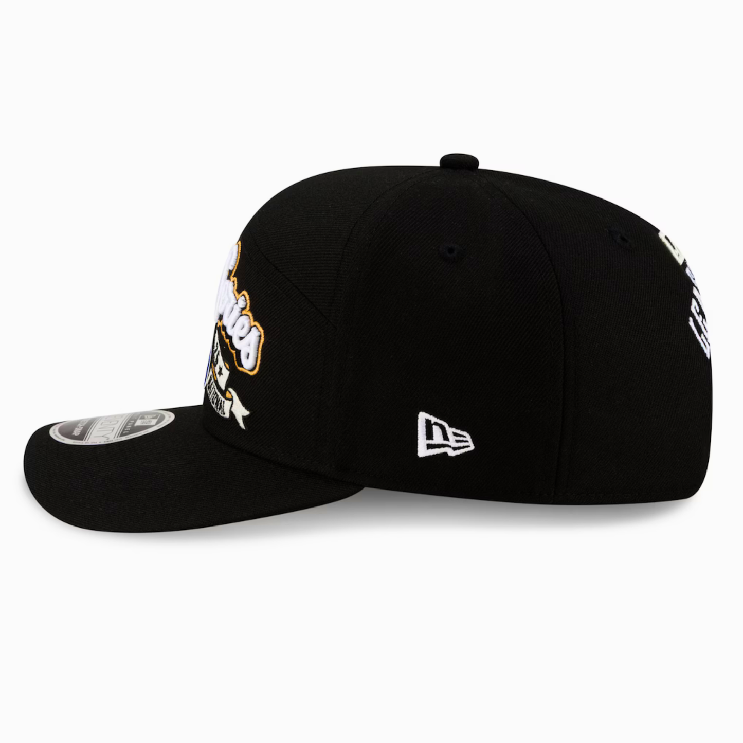 Men's Los Angeles Dodgers New Era Black 2025 National League Champions Locker Room 9SEVENTY Adjustable Hat