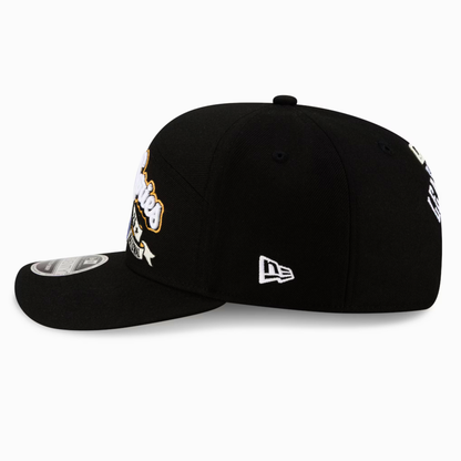 Men's Los Angeles Dodgers New Era Black 2025 National League Champions Locker Room 9SEVENTY Adjustable Hat