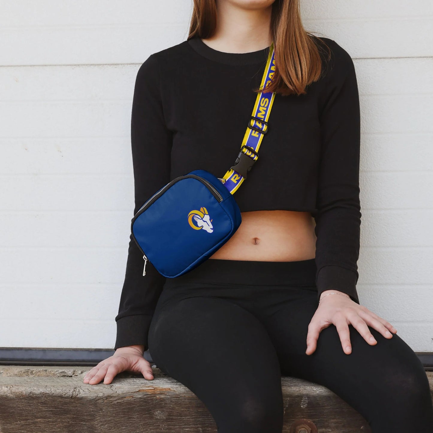 Los Angeles Rams Team Wordmark Crossbody Belt Bag