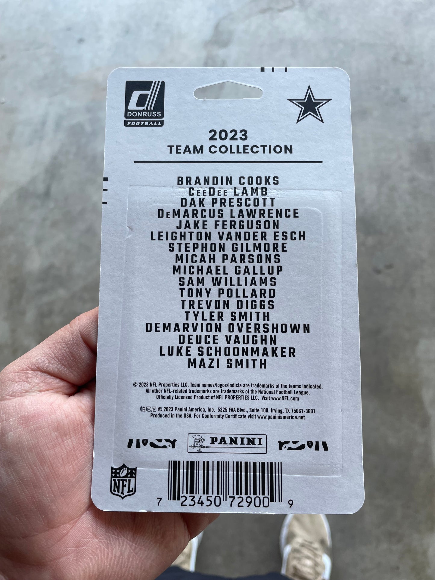 2023 NFL Team Player Cards Packs