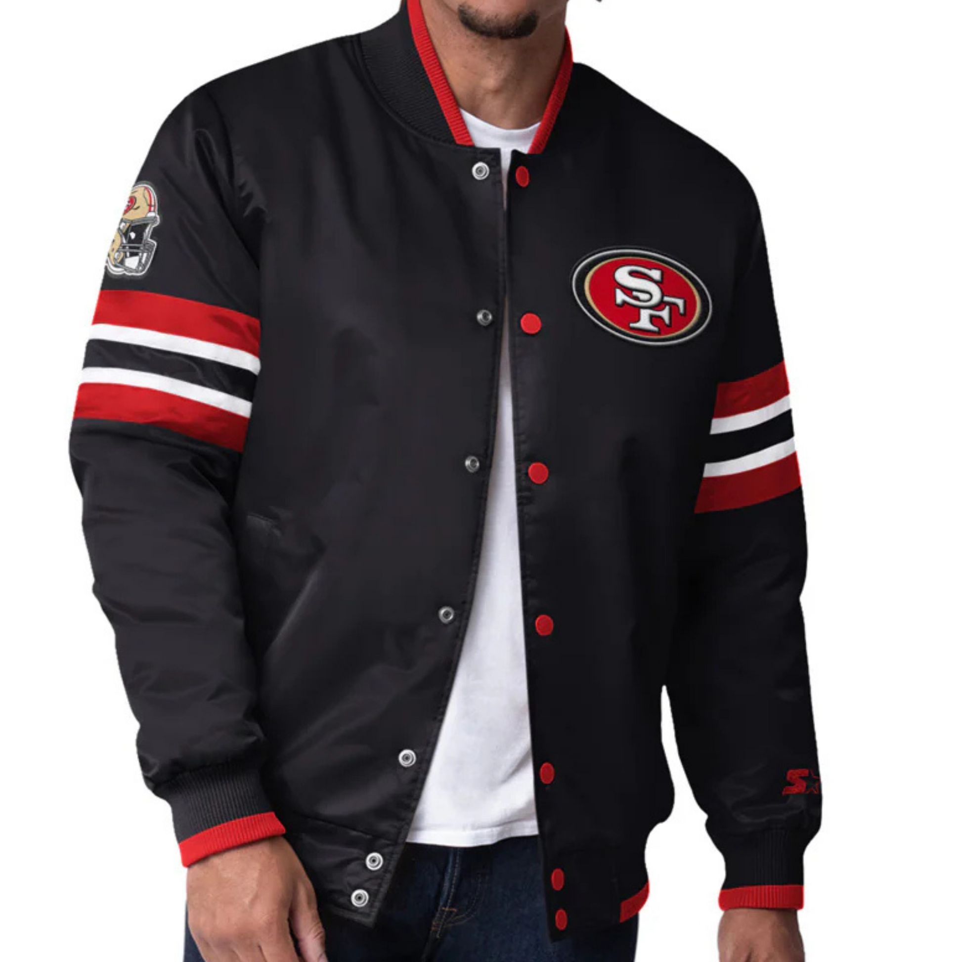 San Francisco 49ers Starter Jacket – #1 Sports Fan San Francisco 49ers Starter Jacket – #1 Sports Fan