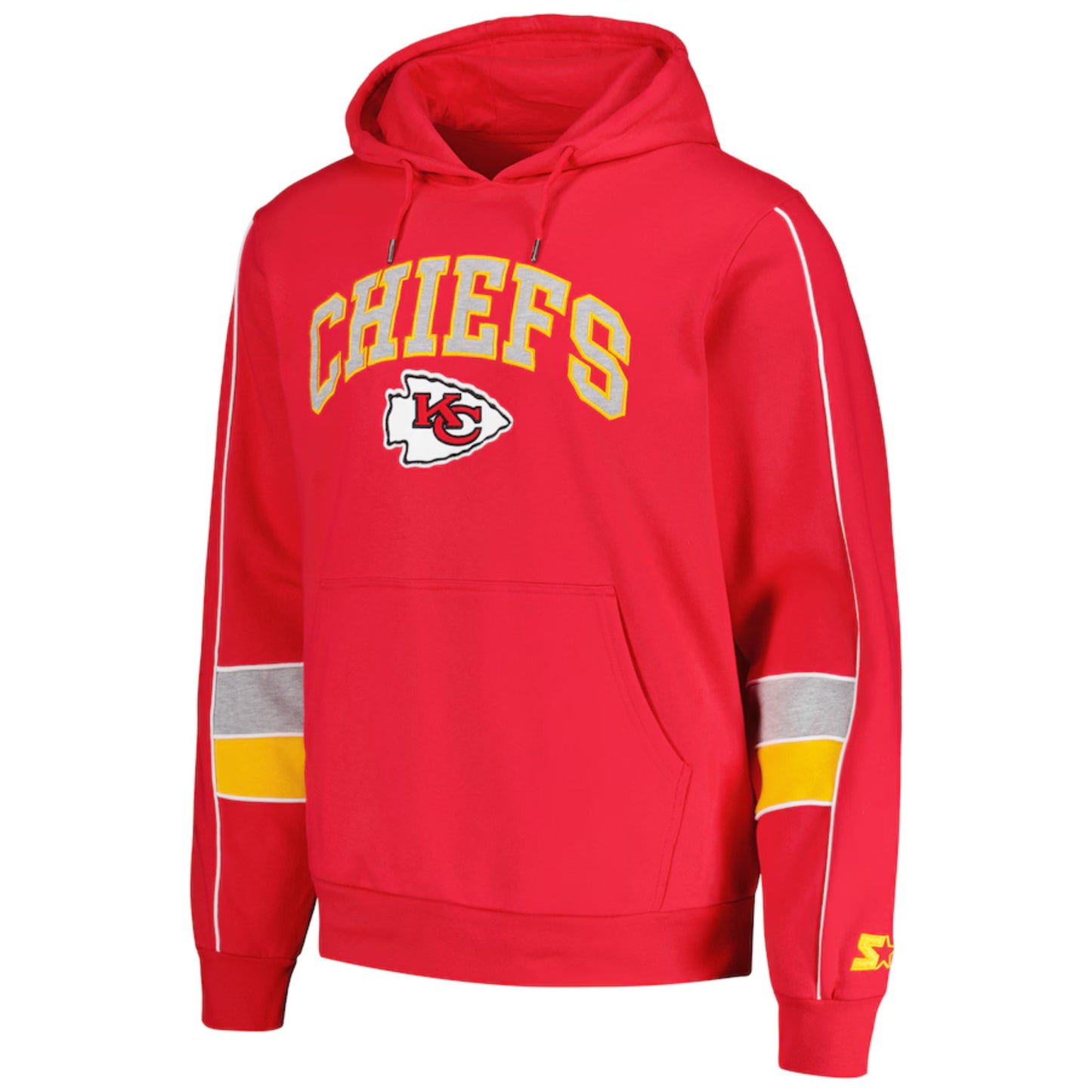 Men's Starter Red Kansas City Chiefs Captain Pullover Hoodie