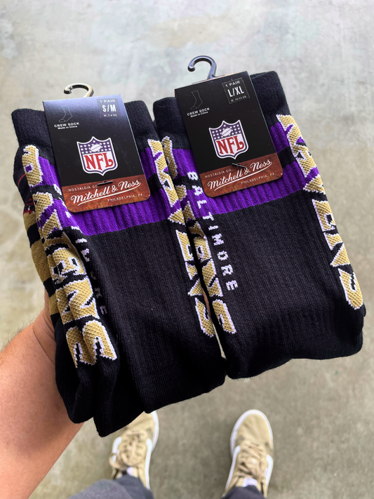 Baltimore Ravens Mitchell & Ness Socks