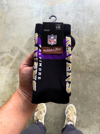 Baltimore Ravens Mitchell & Ness Socks
