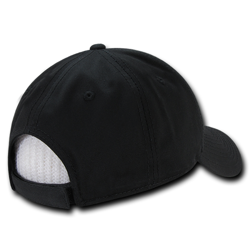 Black Cotton Low Crown Cap