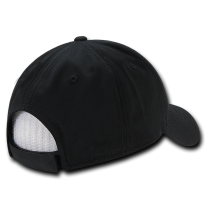 Black Cotton Low Crown Cap