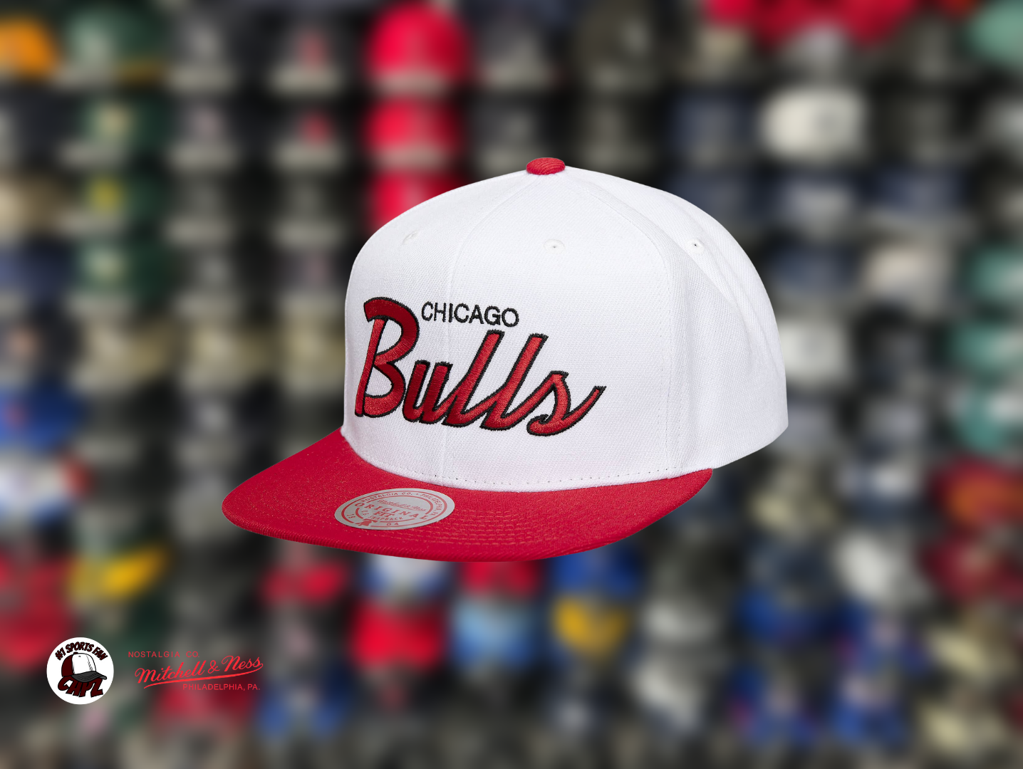 White and red chicago bulls hat sales