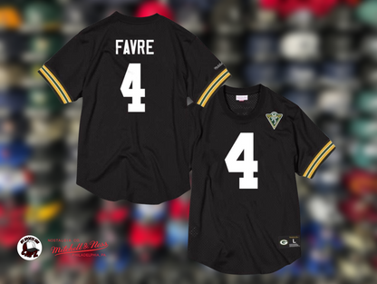 Green Bay Packers Brett Farve NFL Mitchell & Ness Throwback BP Mesh Jersey Draft