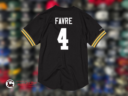 Green Bay Packers Brett Farve NFL Mitchell & Ness Throwback BP Mesh Jersey Draft