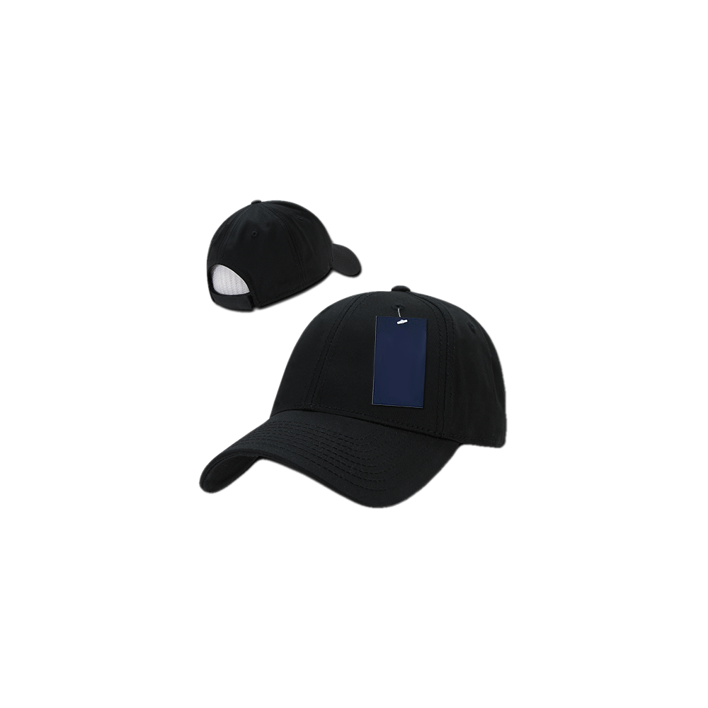 Black Cotton Low Crown Cap