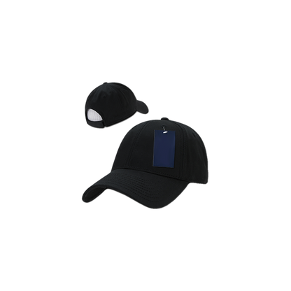 Black Cotton Low Crown Cap