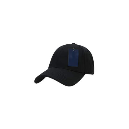 Black Cotton Low Crown Cap