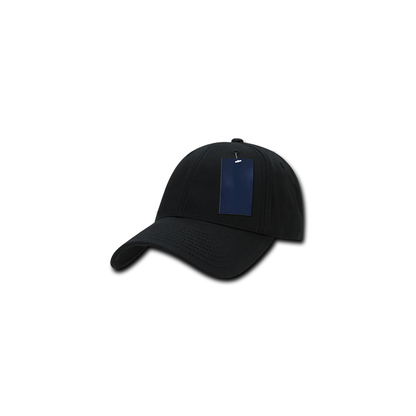 Black Cotton Low Crown Cap